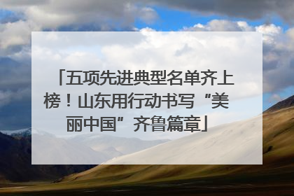 五项先进典型名单齐上榜！山东用行动书写“美丽中国”齐鲁篇章