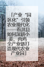 产业“园区化”引领农业现代化——看淇县如何深耕小麦、肉鸡 全产业链打造现代农业产业园