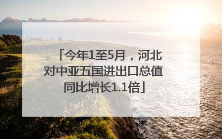今年1至5月，河北对中亚五国进出口总值同比增长1.1倍