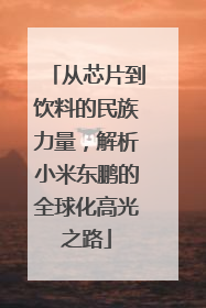 从芯片到饮料的民族力量，解析小米东鹏的全球化高光之路
