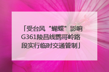 受台风“蝴蝶”影响 G361陵昌线鹦哥岭路段实行临时交通管制