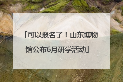 可以报名了！山东博物馆公布6月研学活动