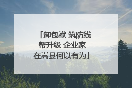卸包袱 筑防线 帮升级 企业家在嵩县何以有为
