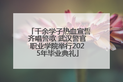 千余学子热血宣誓齐唱警歌 武汉警官职业学院举行2025年毕业典礼