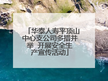 华泰人寿平顶山中心支公司多措并举  开展安全生产宣传活动