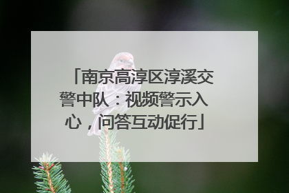 南京高淳区淳溪交警中队：视频警示入心，问答互动促行