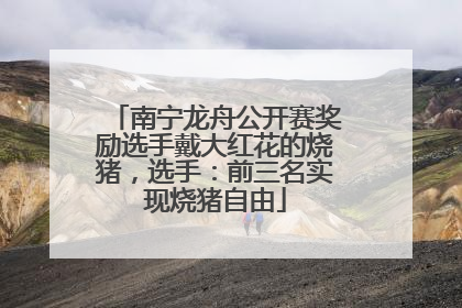 南宁龙舟公开赛奖励选手戴大红花的烧猪，选手：前三名实现烧猪自由