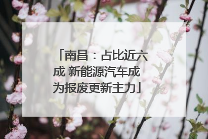 南昌：占比近六成 新能源汽车成为报废更新主力