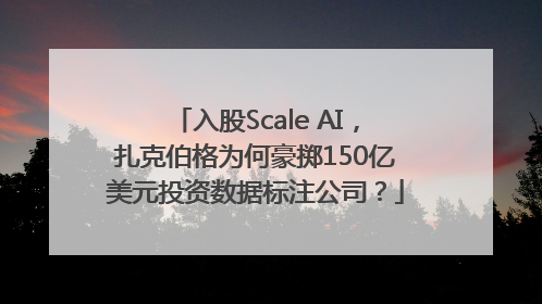入股Scale AI，扎克伯格为何豪掷150亿美元投资数据标注公司？