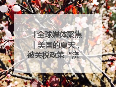 全球媒体聚焦｜美国的夏天，被关税政策“浇灭”了热情