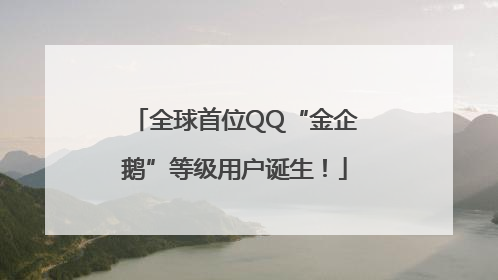 全球首位QQ“金企鹅”等级用户诞生！