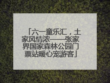 六一童乐汇，土家风情浓——张家界国家森林公园门票站暖心宠游客