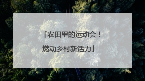 农田里的运动会！燃动乡村新活力