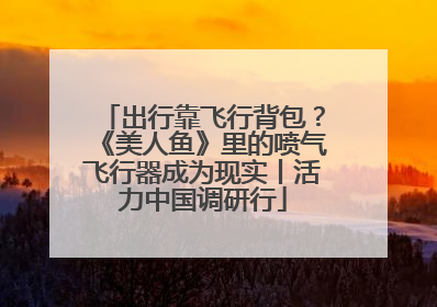 出行靠飞行背包？《美人鱼》里的喷气飞行器成为现实丨活力中国调研行