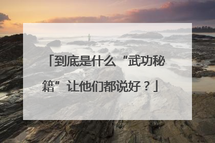 到底是什么“武功秘籍”让他们都说好？