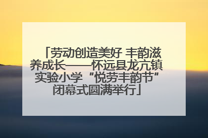 劳动创造美好 丰韵滋养成长——怀远县龙亢镇实验小学“悦劳丰韵节”闭幕式圆满举行