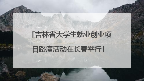 吉林省大学生就业创业项目路演活动在长春举行