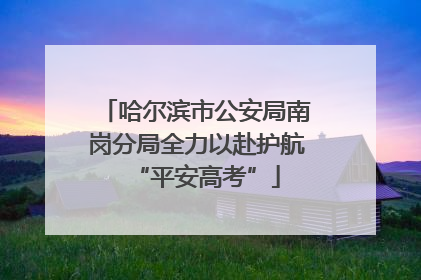 哈尔滨市公安局南岗分局全力以赴护航“平安高考”