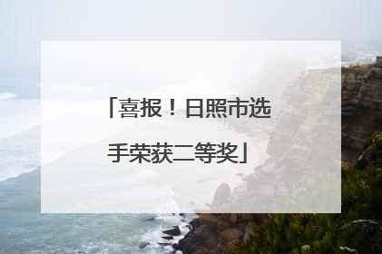 喜报！日照市选手荣获二等奖