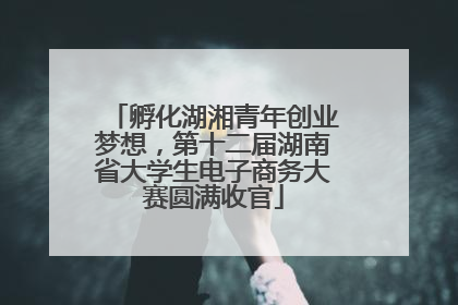 孵化湖湘青年创业梦想，第十二届湖南省大学生电子商务大赛圆满收官