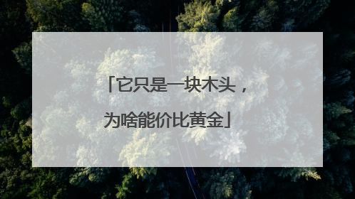 它只是一块木头，为啥能价比黄金