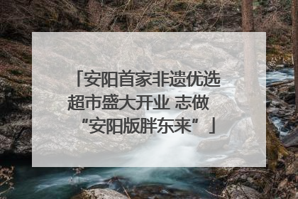 安阳首家非遗优选超市盛大开业 志做“安阳版胖东来”