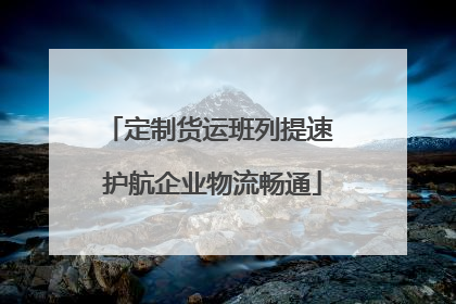 定制货运班列提速 护航企业物流畅通
