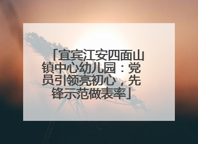 宜宾江安四面山镇中心幼儿园：党员引领亮初心，先锋示范做表率