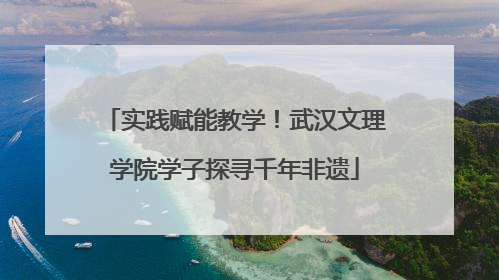 实践赋能教学！武汉文理学院学子探寻千年非遗