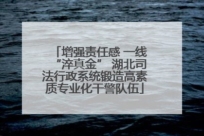 增强责任感 一线“淬真金” 湖北司法行政系统锻造高素质专业化干警队伍
