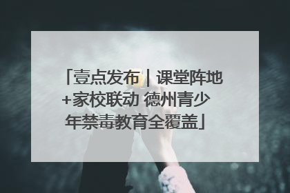 壹点发布｜课堂阵地+家校联动 德州青少年禁毒教育全覆盖