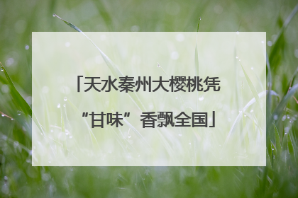 天水秦州大樱桃凭“甘味”香飘全国