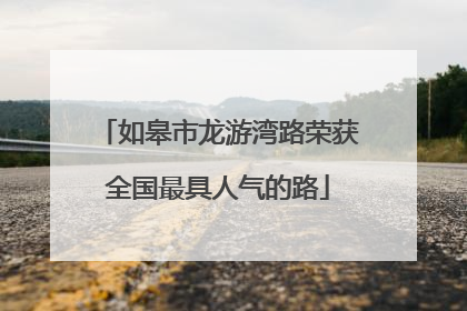 如皋市龙游湾路荣获全国最具人气的路