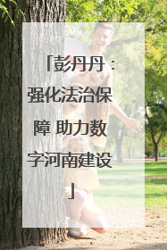 彭丹丹：强化法治保障 助力数字河南建设