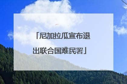 尼加拉瓜宣布退出联合国难民署