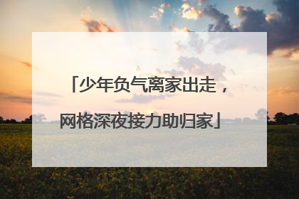 少年负气离家出走，网格深夜接力助归家
