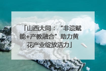 山西大同：“非遗赋能+产教融合”助力黄花产业绽放活力