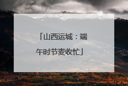 山西运城：端午时节麦收忙