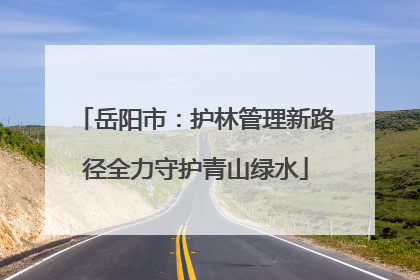 岳阳市：护林管理新路径全力守护青山绿水