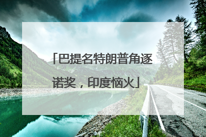 巴提名特朗普角逐诺奖，印度恼火