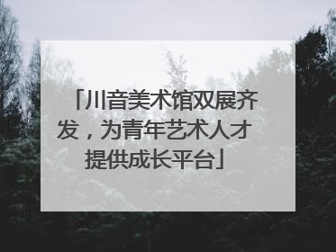 川音美术馆双展齐发，为青年艺术人才提供成长平台