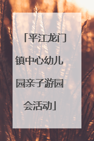 平江龙门镇中心幼儿园亲子游园会活动
