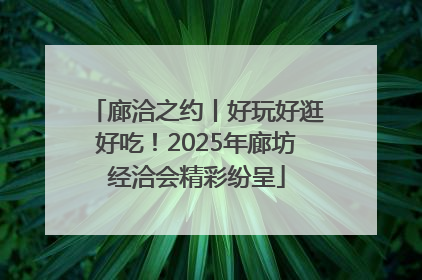 廊洽之约丨好玩好逛好吃！2025年廊坊经洽会精彩纷呈
