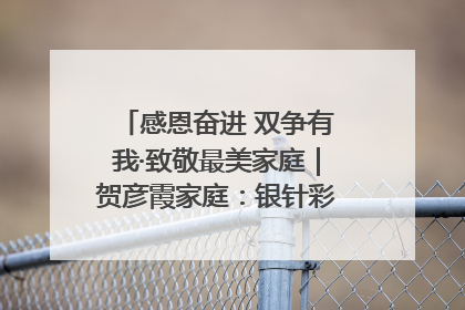 感恩奋进 双争有我·致敬最美家庭｜贺彦霞家庭：银针彩线绣出好日子