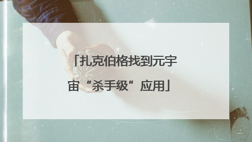 扎克伯格找到元宇宙“杀手级”应用