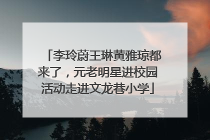 李玲蔚王琳黄雅琼都来了，元老明星进校园活动走进文龙巷小学