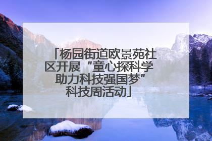 杨园街道欧景苑社区开展“童心探科学 助力科技强国梦”科技周活动