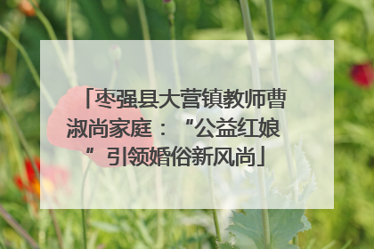枣强县大营镇教师曹淑尚家庭：“公益红娘”引领婚俗新风尚