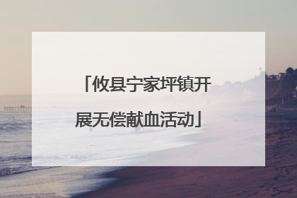攸县宁家坪镇开展无偿献血活动