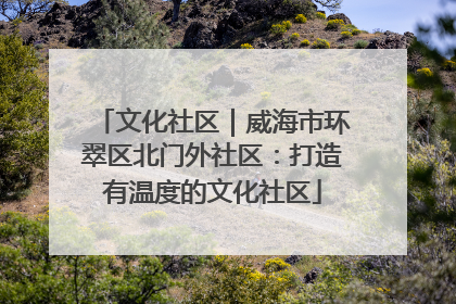 文化社区｜威海市环翠区北门外社区：打造有温度的文化社区